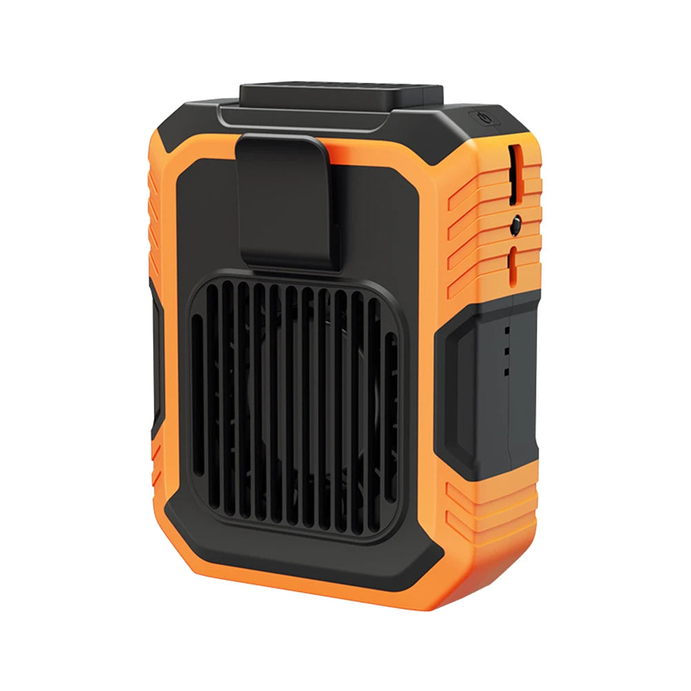 Portable Bladeless Waist Fan 4000mAh USB Rechargeable 3 Speed Wearable Waist Fan Oasis Select Orange france