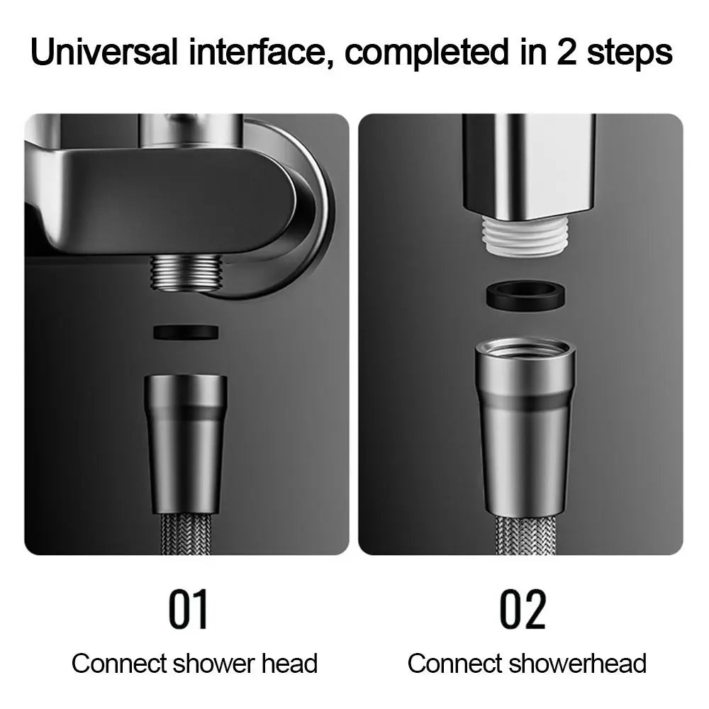 1.5/2 Meter Handheld Shower Hose Universal Interface Anti Winding Shower Tube High Pressure Flexible Bath Shower Nylon Pipe Oasis Select