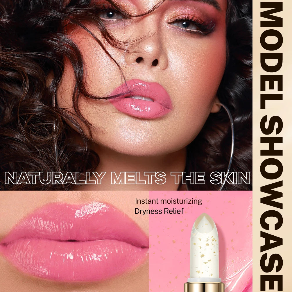 QIBEST Color Changing Glitter Lipstick – Moisturizing Lip Tint