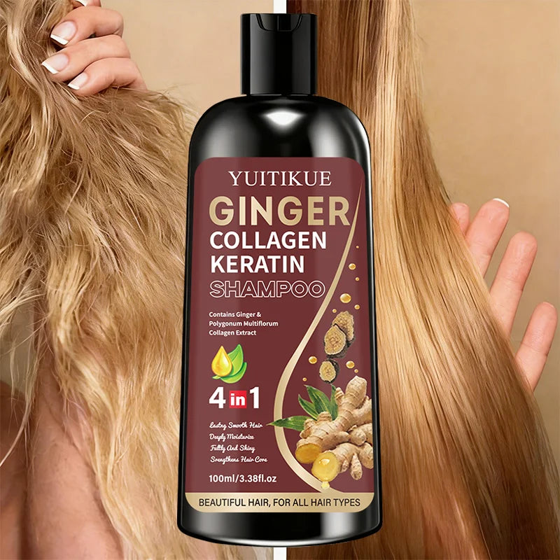 YUITIKUE Ginger Collagen Shampoo – Smooth & Glossy Hair 100ml