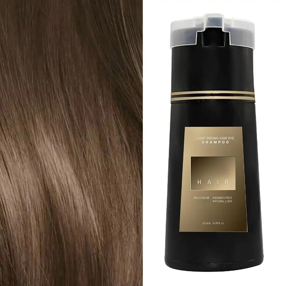 1/2/3PCS Black Hair Dye Shampoo Nova Hair Instant Dye Shampoo,Hair Dye Coloring For Gray Hair Long Lasting Color in Minutes Oasis Select 1pc-light brown