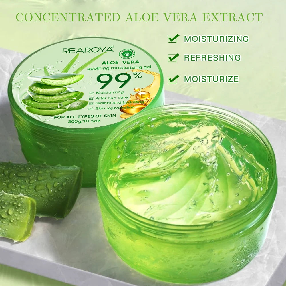REAROYA Aloe Vera Gel Cream – Moisturizer, Acne & Sun Repair Aloe Vera Gel Cream Oasis Select