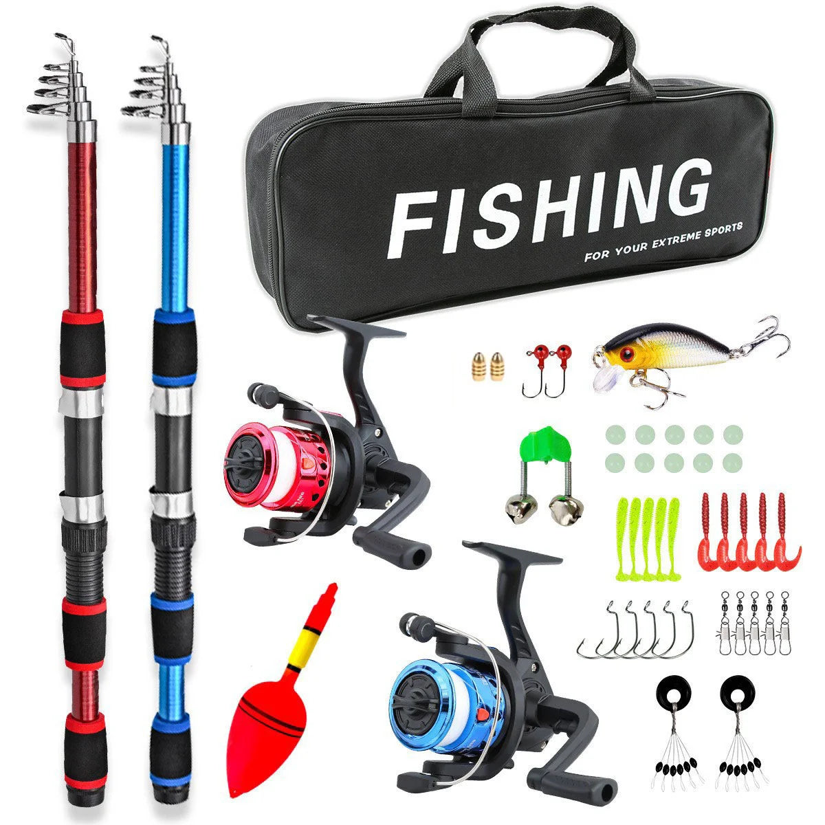 Ultra Short Couple Parent Child Double Rod Wheel Set 1.8m 2.1m Fishing Rod Fishing Gear Equipment Complete Set Oasis Select