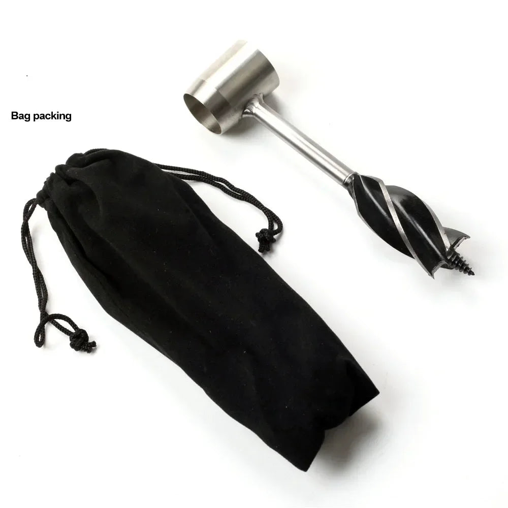 SLADE Hand Auger Drill Bit – Bushcraft & Camping Wood Tool Hand Auger Drill Bit Oasis Select black cloth bag