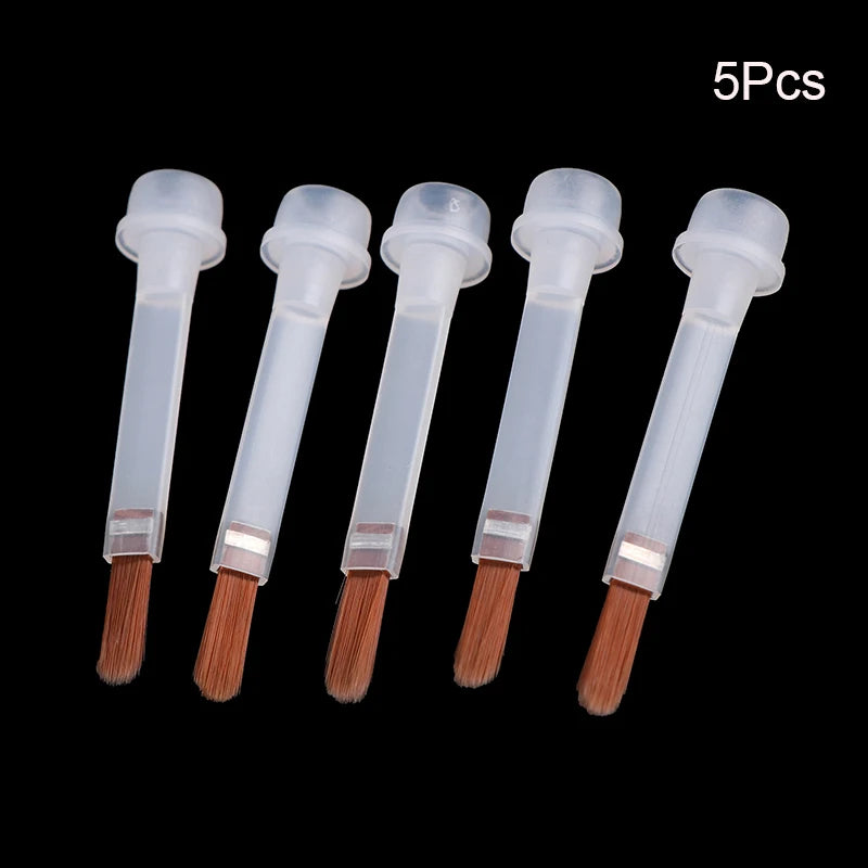 5/10/20Pcs Disposable Nail Polish Brush For 15ml Nail Polish Bottle Replacement Brush Brown Hair Nail Art Brush Applicators Oasis Select 5Pcs