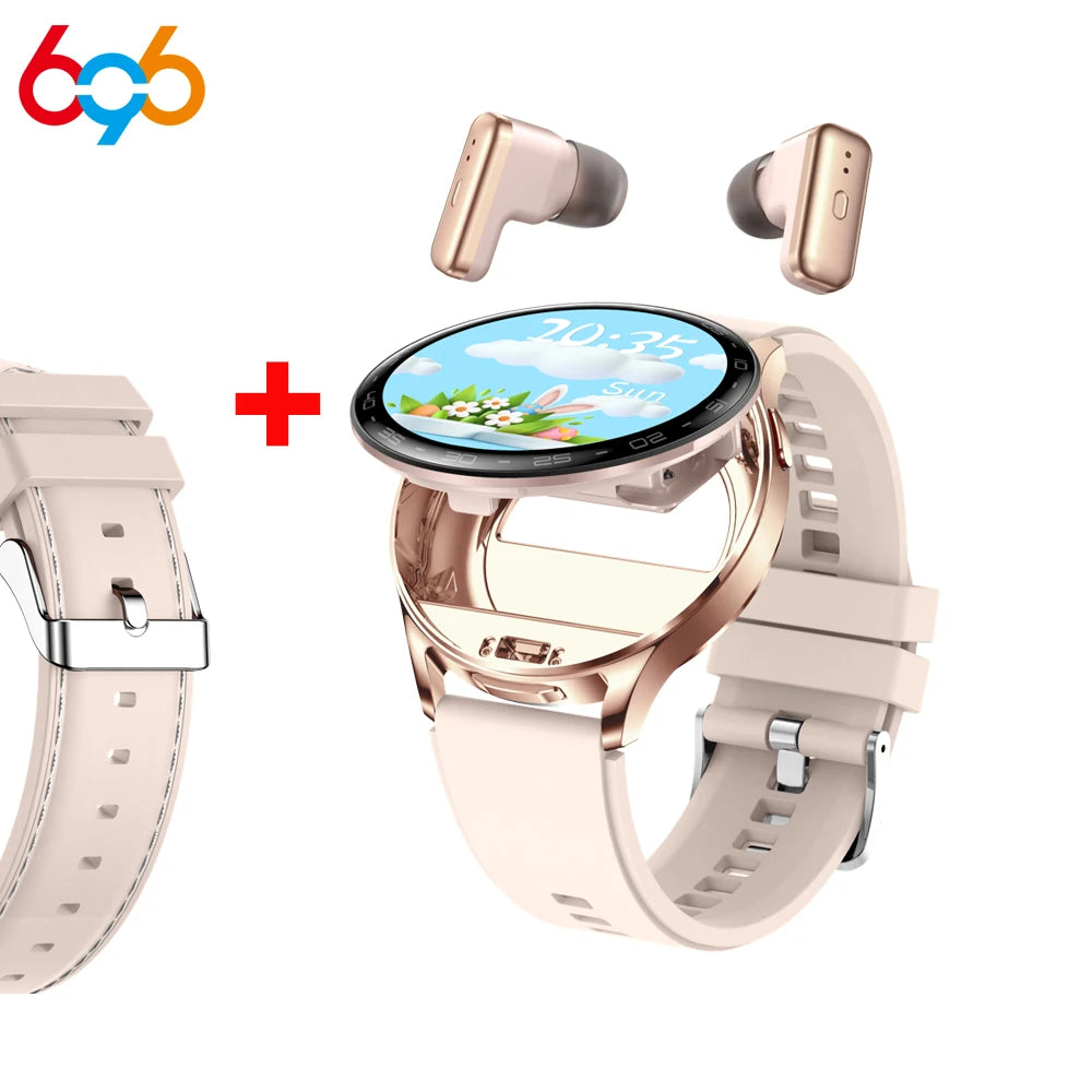 1.39" Women Smartwatch Men 2 In 1 TWS Headset Smart Watch Sport Fitness Heart Rate Health Watches Noise Reduction Earphone Music Oasis Select RGGDS a GDL