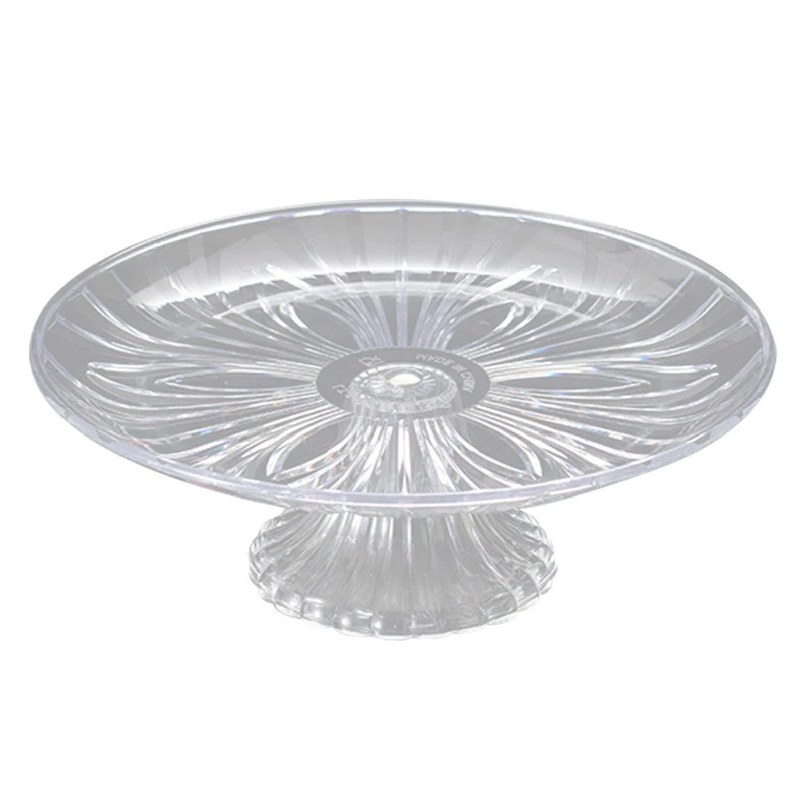 Clear Acrylic Snack & Fruit Serving Tray | Round PET Plate