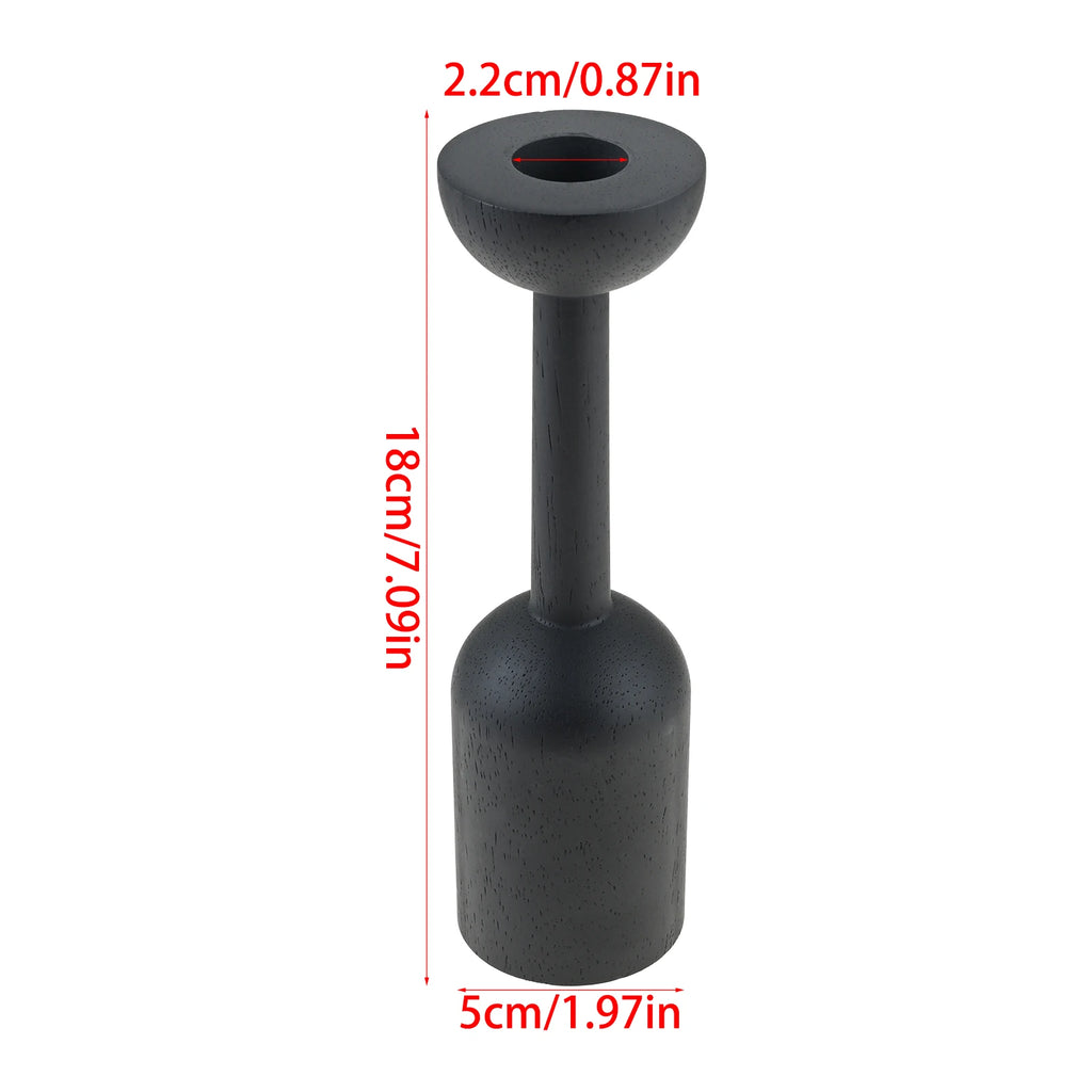 For Decorating Fireplace/dining Table/living Room 1/3Pcs Black Wooden Candlestick Home Decoration Add A Romantic Atmosphere Oasis Select M