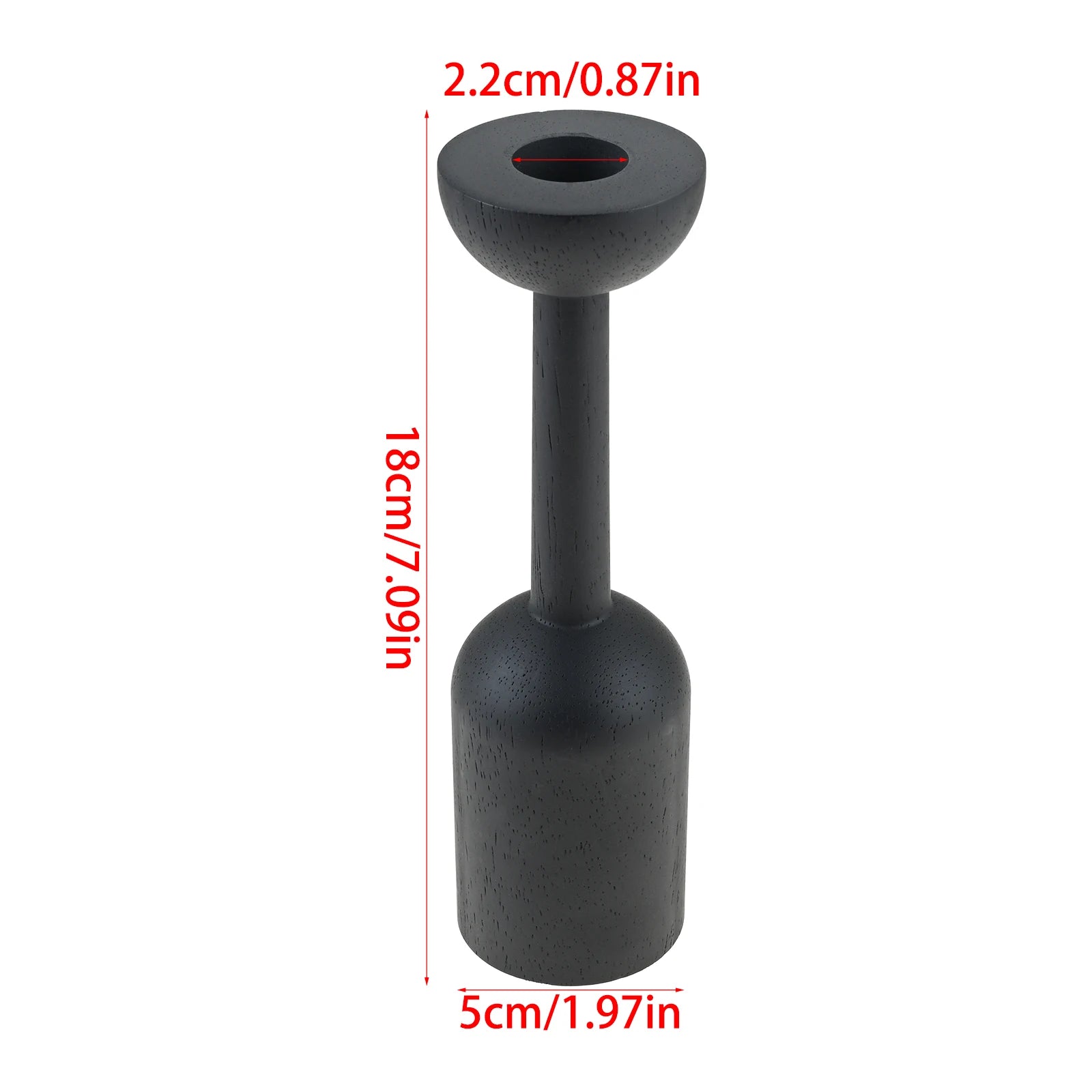 For Decorating Fireplace/dining Table/living Room 1/3Pcs Black Wooden Candlestick Home Decoration Add A Romantic Atmosphere Oasis Select M