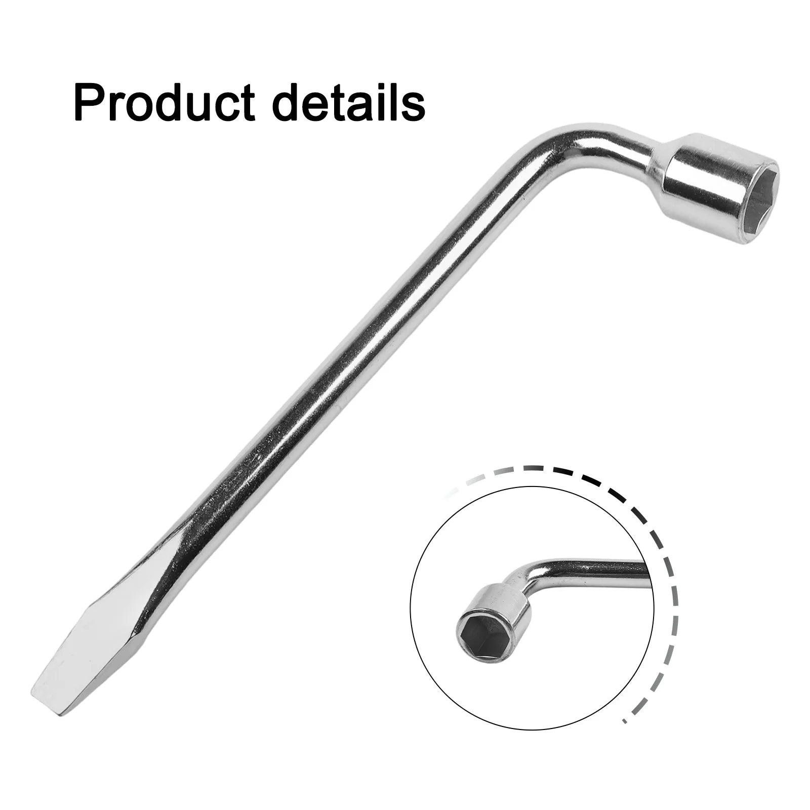 17/19/21mm Car Spare Tire Lug Wrench L Type Hexagonal Head Heavy Duty Lug Hex Nut Bolt Socket Spanner Car Hand Tool Oasis Select