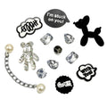 Fashionable shoe accessory set, with a shoe chain clasp, removable, suitable for sandals and flip-flops. Oasis Select CJ-182