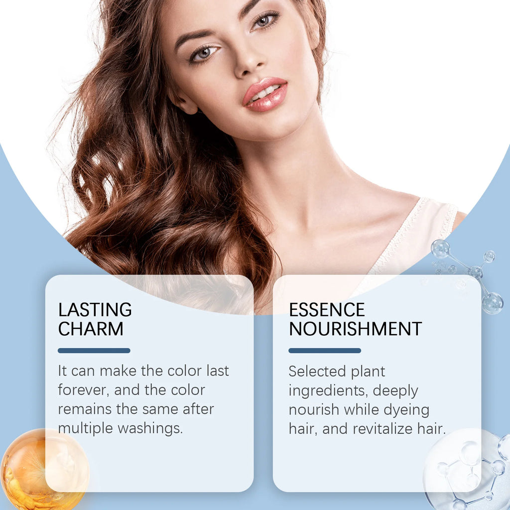 Caviar Hair Dye Cream Change Hair Color Long Lasting Black Brown Repair Gray Hair Safety Nourishing Permanent Hair Coloring Wax Oasis Select