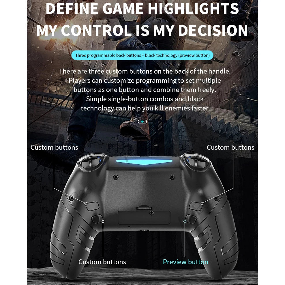Wireless Bluetooth Gamepad Controller – PS4 PS3 Android iOS PC