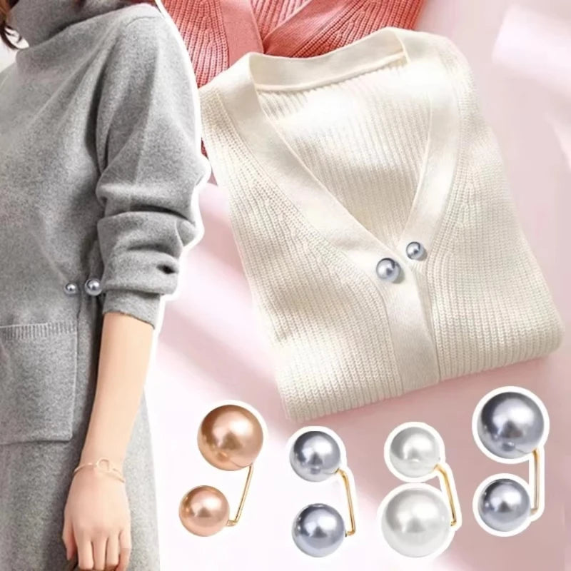 3/12PCS Pearl Non-Slip Safety Pins Dress Brooch Decoration Dress Waist Fastening Pins Collar Adjustment Scarf Fashion Versatile Oasis Select