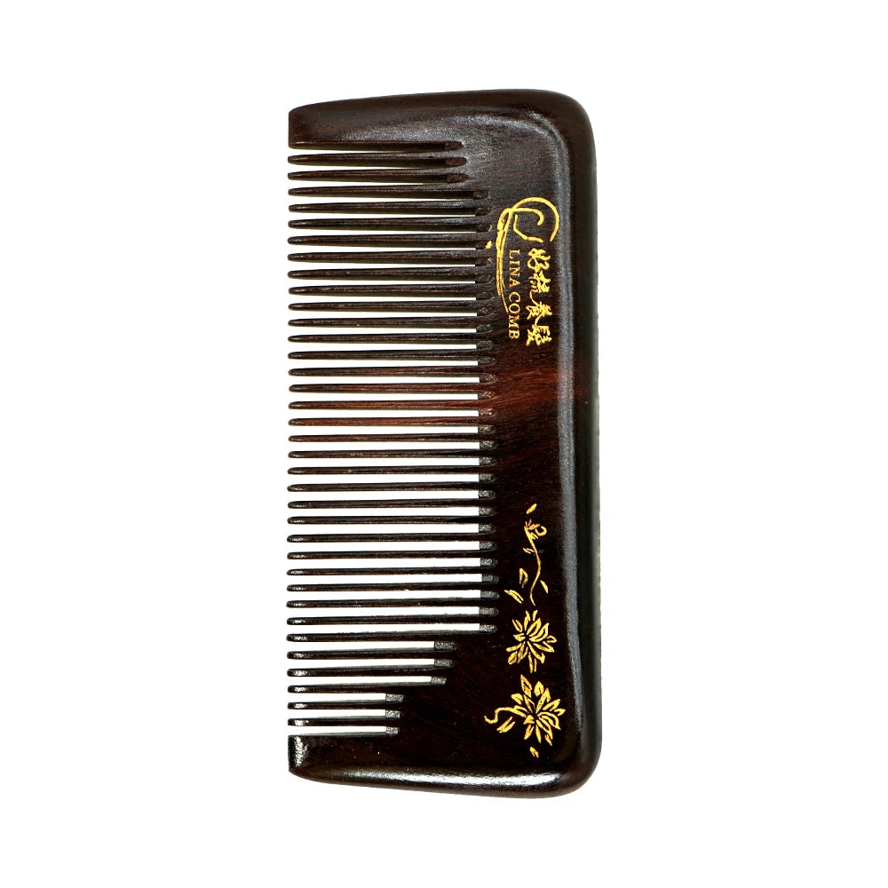 Natural Sandalwood Wide Tooth Comb – Anti-Static Moon Shape Wooden Hair Comb Oasis Select Wood1