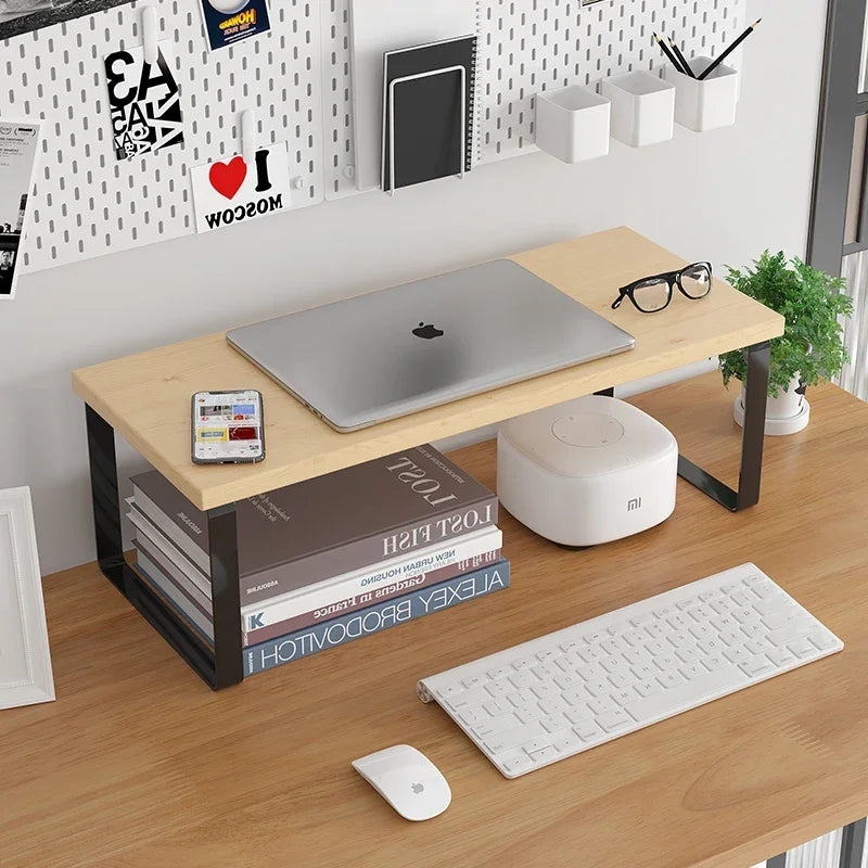Wood Monitor Stand & Desk Organizer Shelf – 30/40/50cm