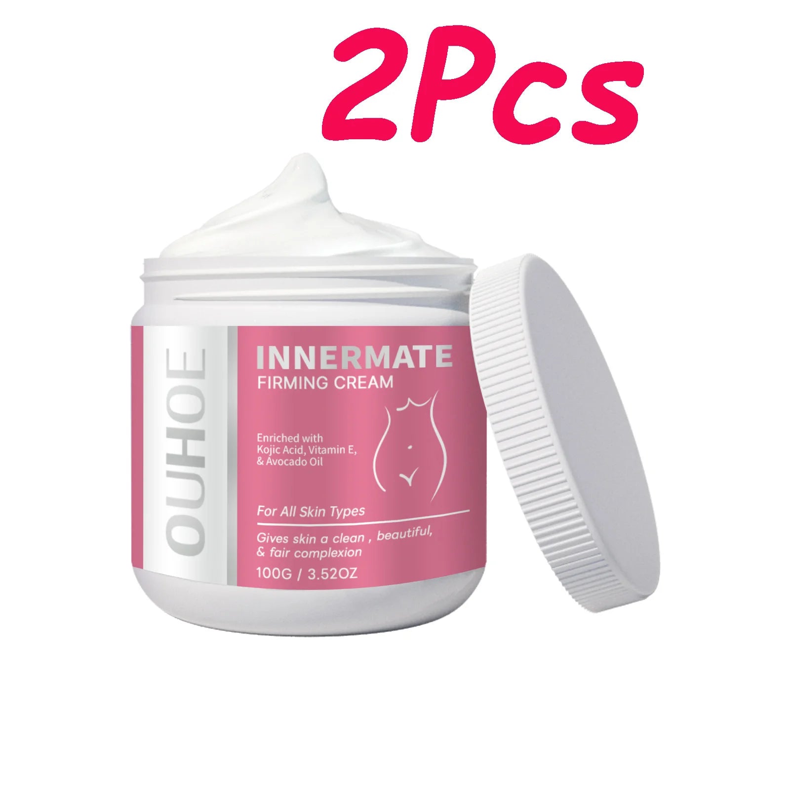 Body Whitening Cream Dark Spot Corrector for Underarms Knees Inner Thighs Brightening Moisturizing Intimate Area Lighten Lotion Oasis Select 2 x 100g Boxed
