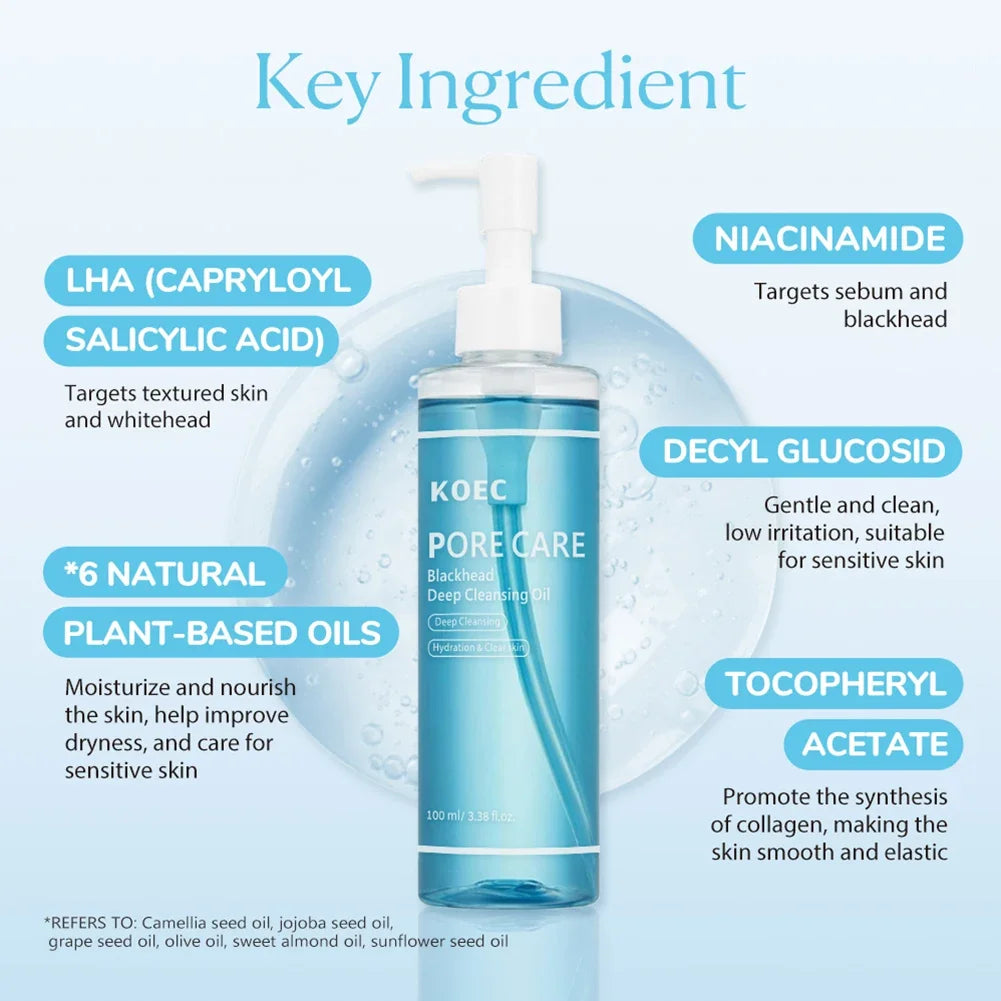 Makeup Remover Oil Purifying Pores Gentle Soothing for Face Eyes Lips Non-Tightening Refreshing Moisturizing Facial Cleanser Oil Oasis Select