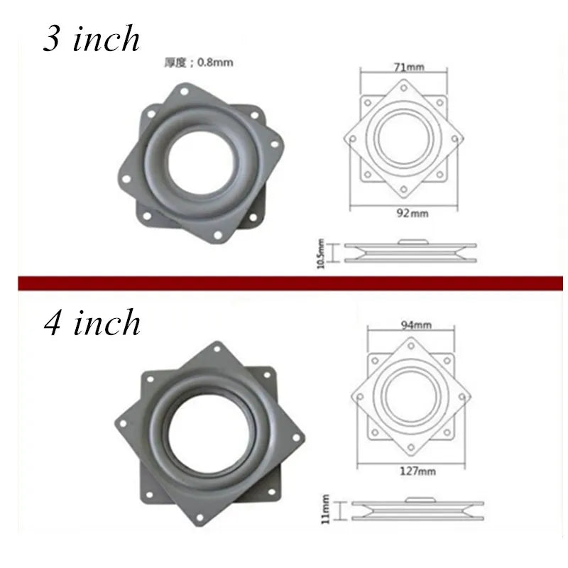 3/4 inch Swivel Plates Bearing Display stand turntable Lazy susan 360 Degrees Rotating Rolling DIY Furniture Hardware Oasis Select
