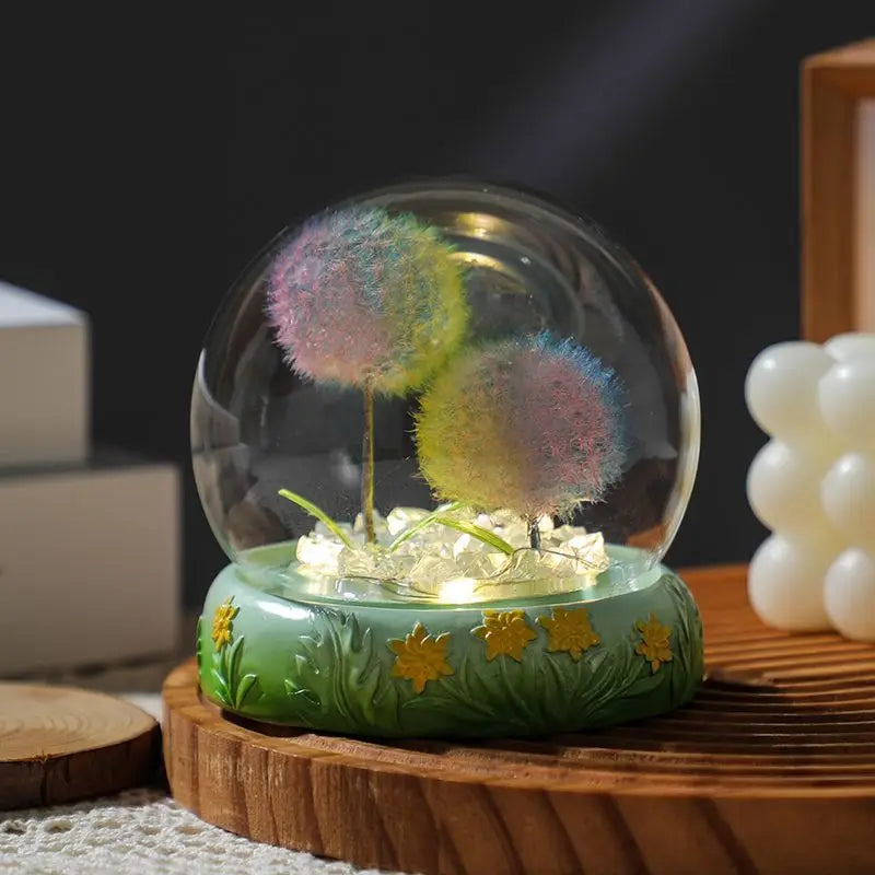 Dandelion Immortal Dried Bouquet Nightlight Ornaments Birthday Gift Girlfriend Girlfriend Girlfriend High-class Sense Niche Oasis Select