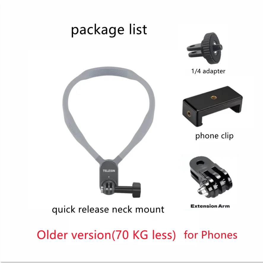 TELESIN 2.0 MAX Magnetic Neck Mount – GoPro Insta360 DJI