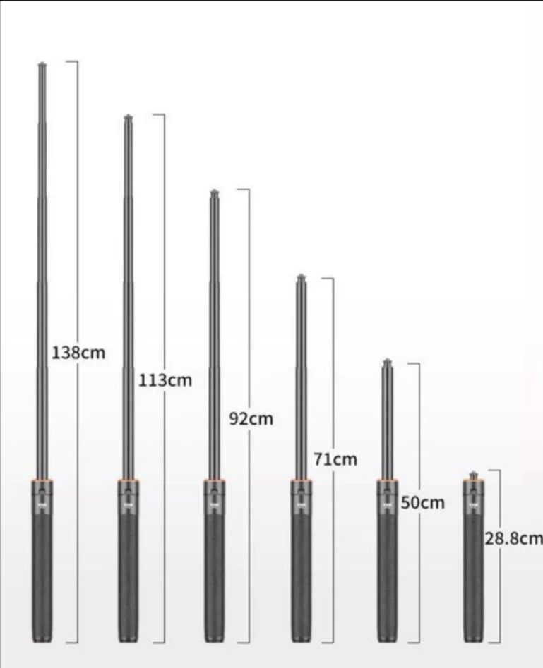 140cm Extendable Tripod Selfie Stick for Insta360 GoPro DJI