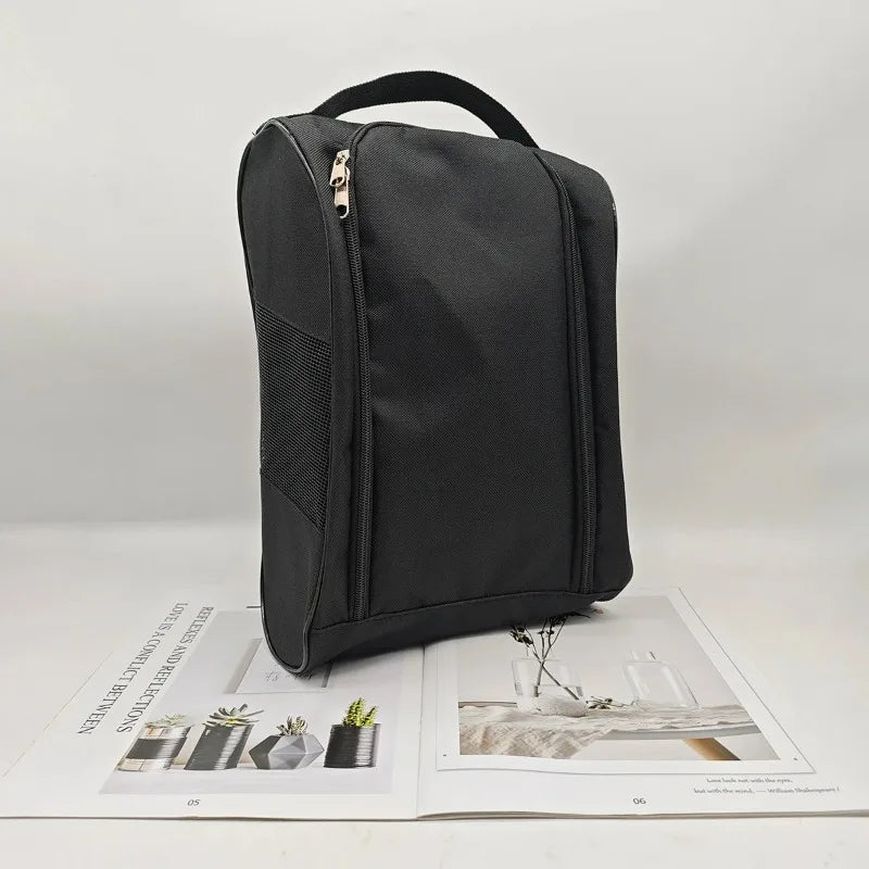 Breathable Portable Golf Shoe Bag Lightweight Oxford Cloth Handbag Dustproof Sports Carrier for Football Tennis Shoes Oasis Select