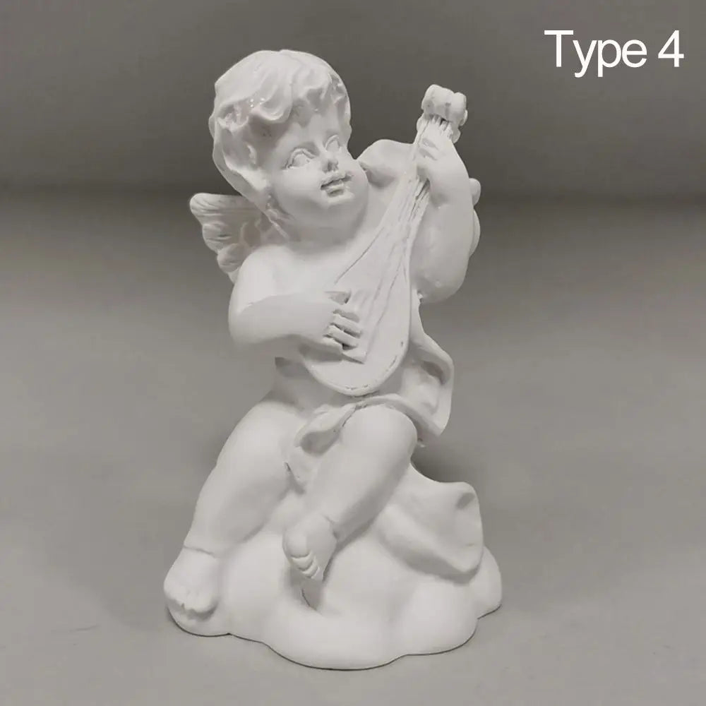 Mini Cupid Figurines Plaster Sculpture Greek Mythology Statue Nordic Style Angel Gypsum Portraits Desktop Ornament Oasis Select Type 4