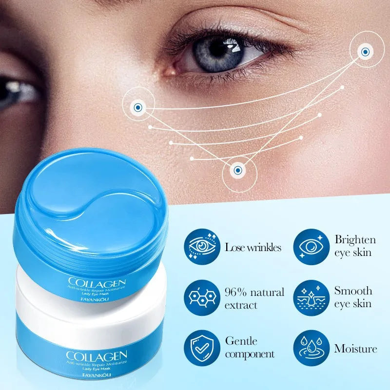 60-Pack Collagen Eye Masks – Firming, Hydrating & Anti-Wrinkle