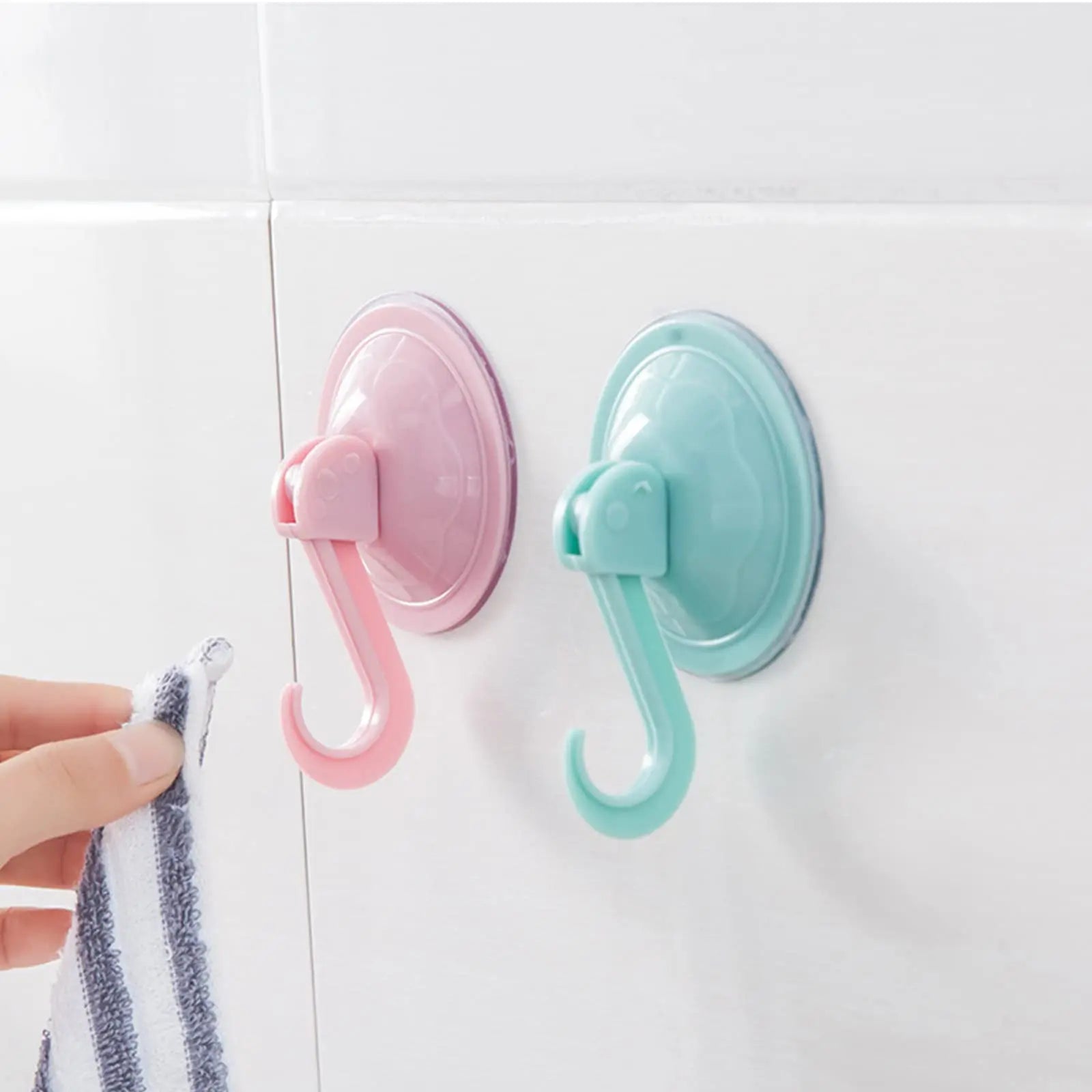 4pcs Vacuum Sucker Hook Heavy Duty Bathroom Living Room Kitchen Hook Hanger Entryway PP Hook Rack Suction Cup Hook Sucker Hooks Oasis Select
