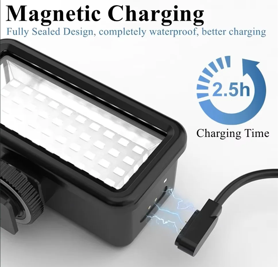 40M Waterproof Underwater LED Fill Light for GoPro & DJI