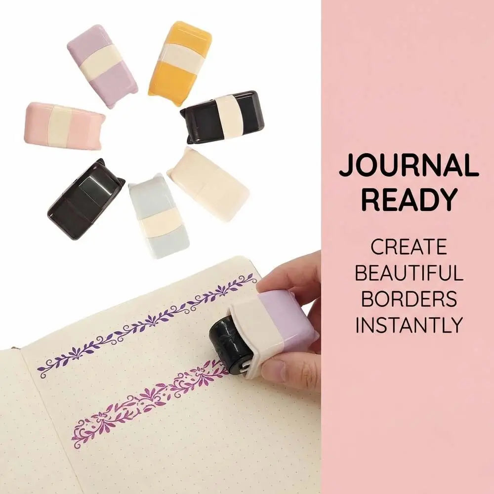 Convenient Lace Rolling Stamp DIY Handcraft Score Printing Pattern Roller Stamp Plastic Roller Sealing Painting Graffiti Gifts Oasis Select