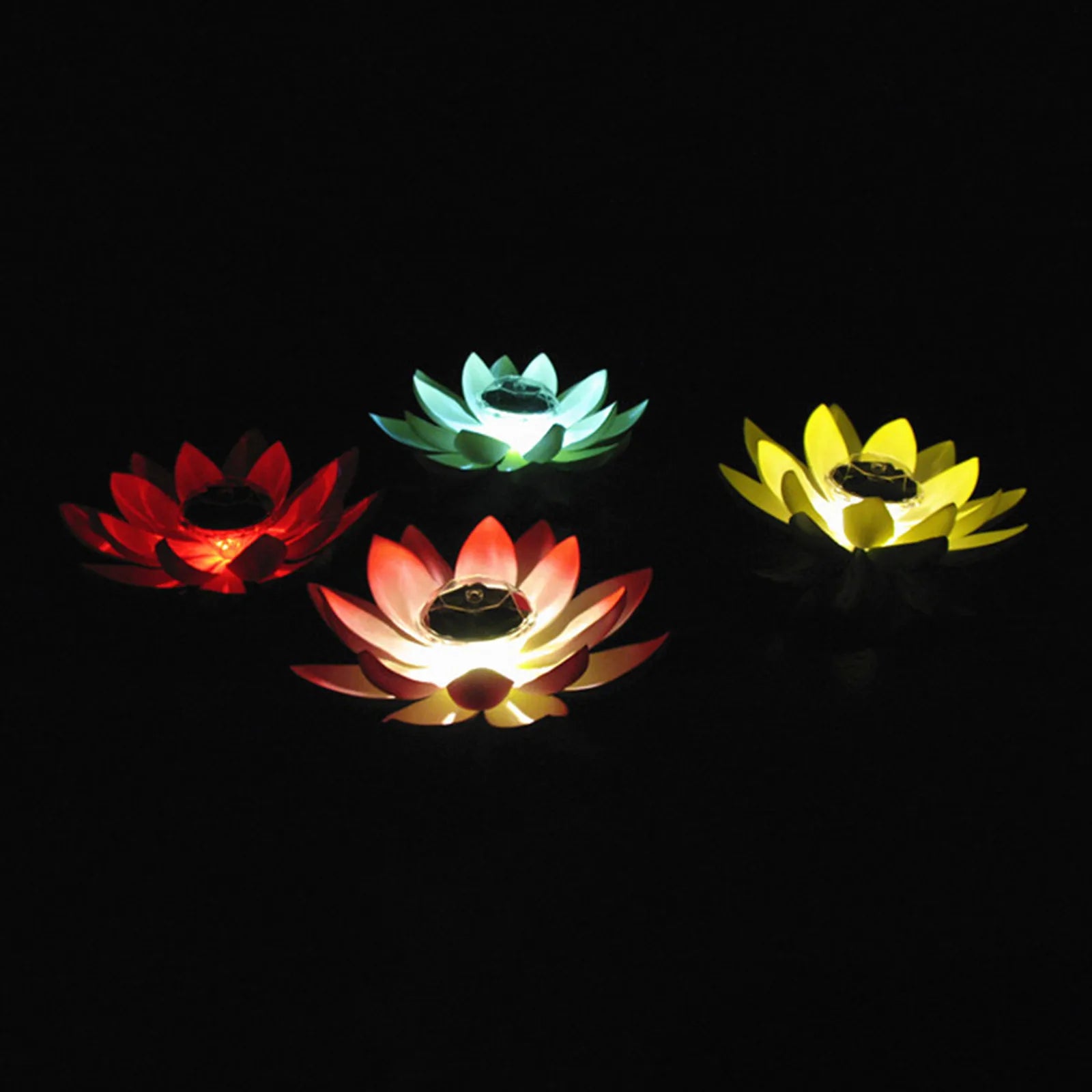 1pc Solar Floating Lotus Shape Water Surface Decor Fountain Decor Bird Bath Lotus Waterscape For Fish Tank Pool Pond Outdoor Gar Oasis Select