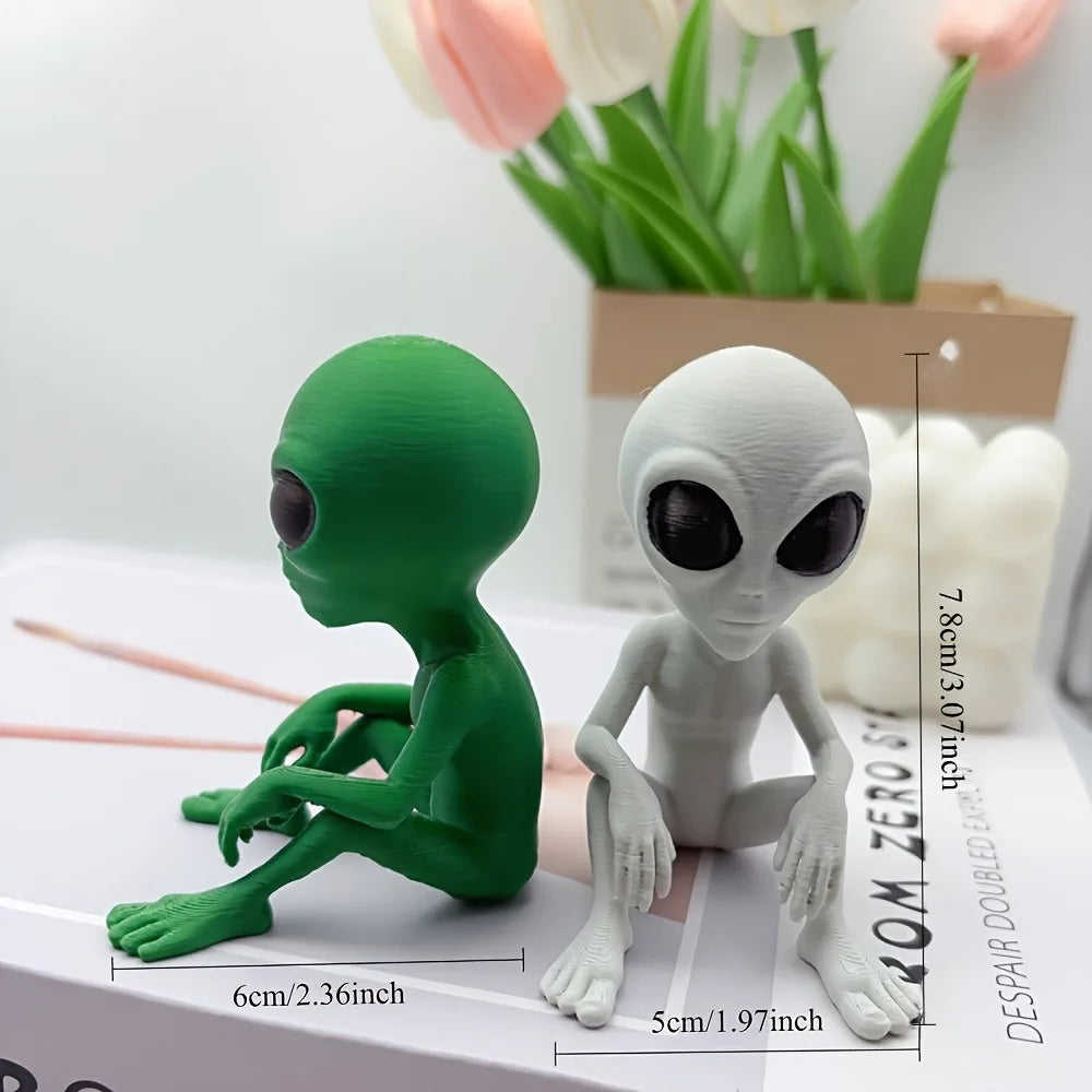 3D Printed Fantasy Alien Statues Interesting Space Decor Fun Designs Suitable for Indoor Outdoor Home Decoration Art Oasis Select