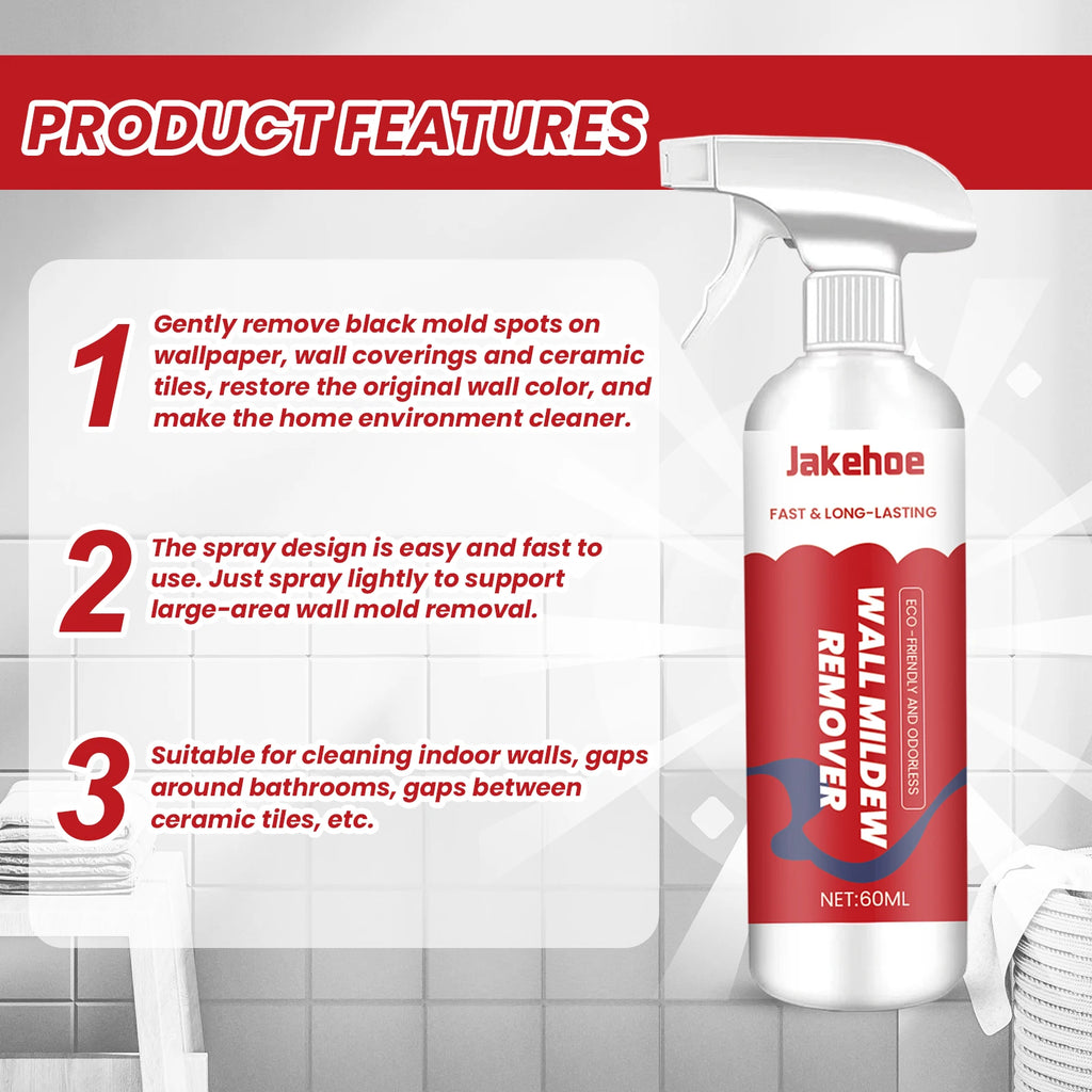 Jakehoe Wall Mildew Remover Remove Black Mold Spot Restore Wall Stains Removal Sink Descale Bathroom Floor Mildew Cleaning Agent Oasis Select