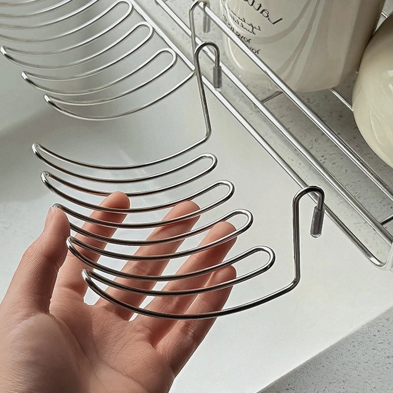 1/2pcs Stainless Steel Drain Basket Expansion Small Hanging Rack,Stainless Steel Storage Rack for Kitchen Sink,Space Saving Oasis Select