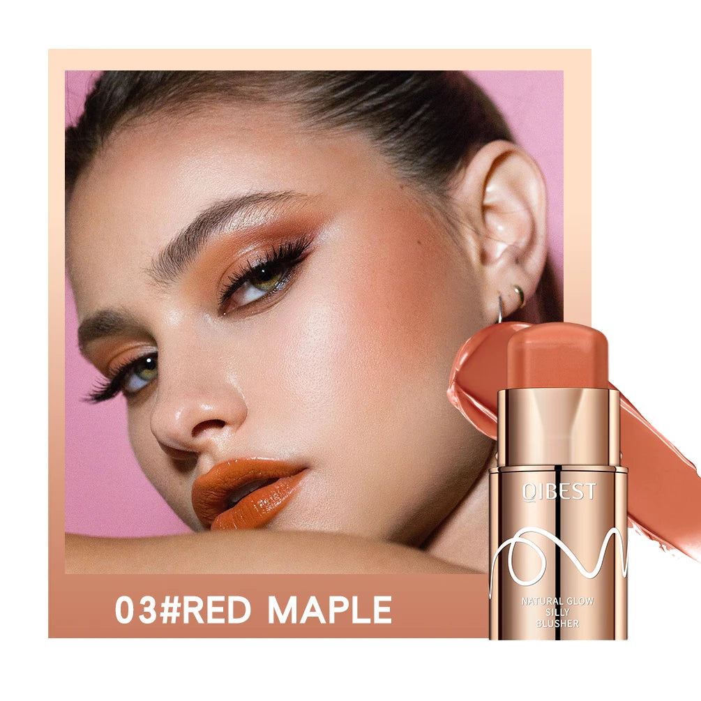 QIBEST 3-in-1 Makeup Stick – Lipstick, Blush & Eyeshadow