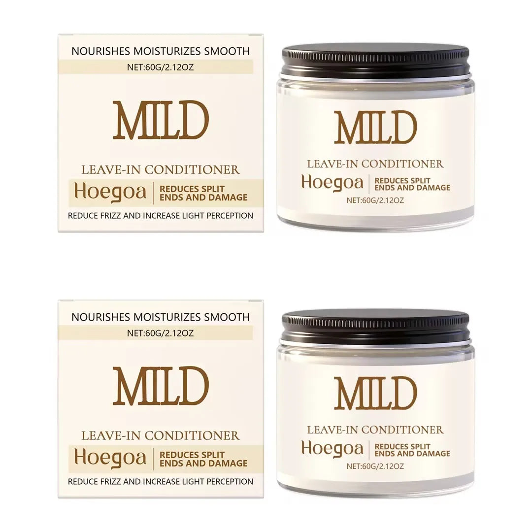Hydrating Leave-In Hair Cream Nourish Frizzy Lasting Softness Moisturize Non-Greasy Easy To Use Lightweight No-Wash Conditioner Oasis Select 60g x2 boxed