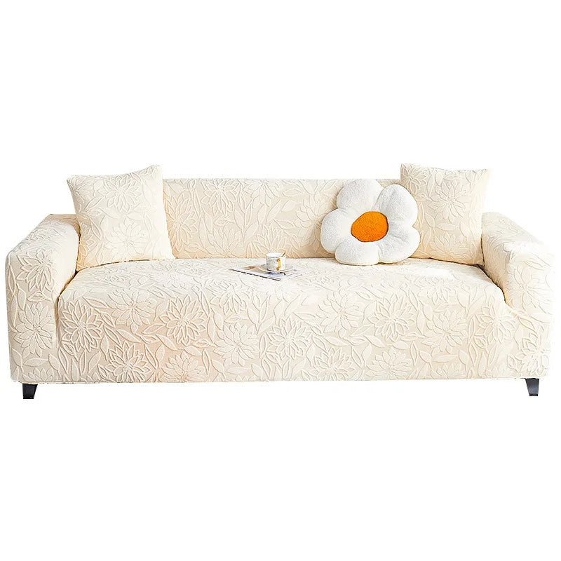 New Jacquard Velvet Elastic Sofa Cover All-season Universal Cat Scratch and Dust-proof Sofa Cover Oasis Select