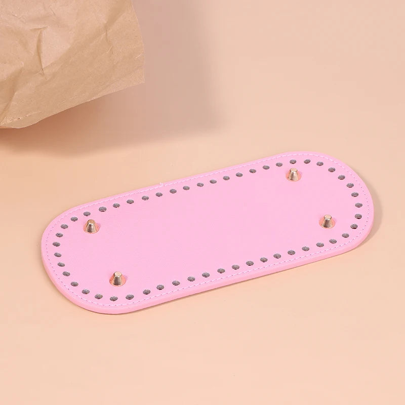 PU Leather Bag Bottom Base with Holes for DIY Crochet Bags Crochet Bag Base Oasis Select