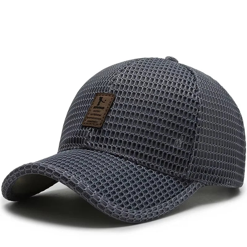 1pc Breathable Mesh Baseball Cap, Adjustable Quick-Dry Trucker Hat for Men Women, Summer Outdoor Casual Cap, Baseball cap Oasis Select dark gray