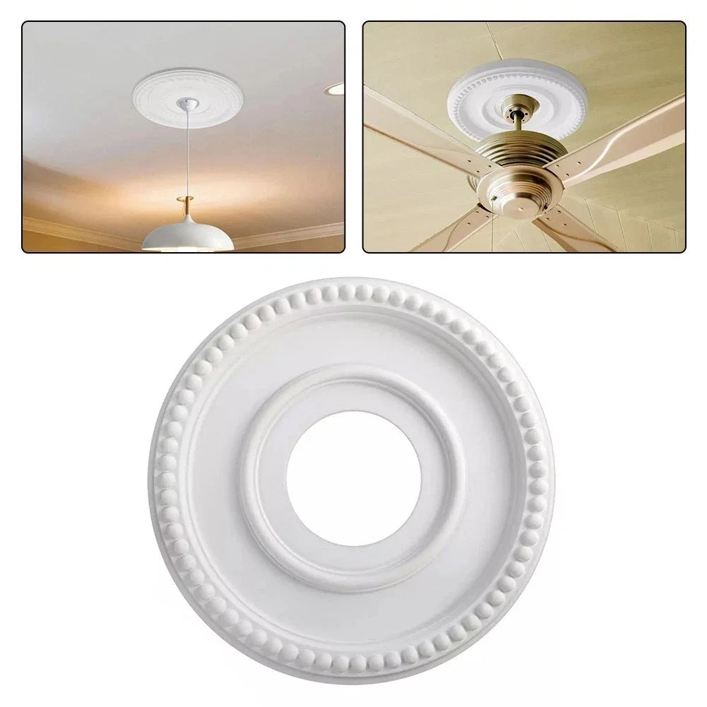 Ceiling Medallion Decorative Ceiling Medallions Board Rose Base Decoration European Style PU For Trim Canopy Chandelier Wood Oasis Select