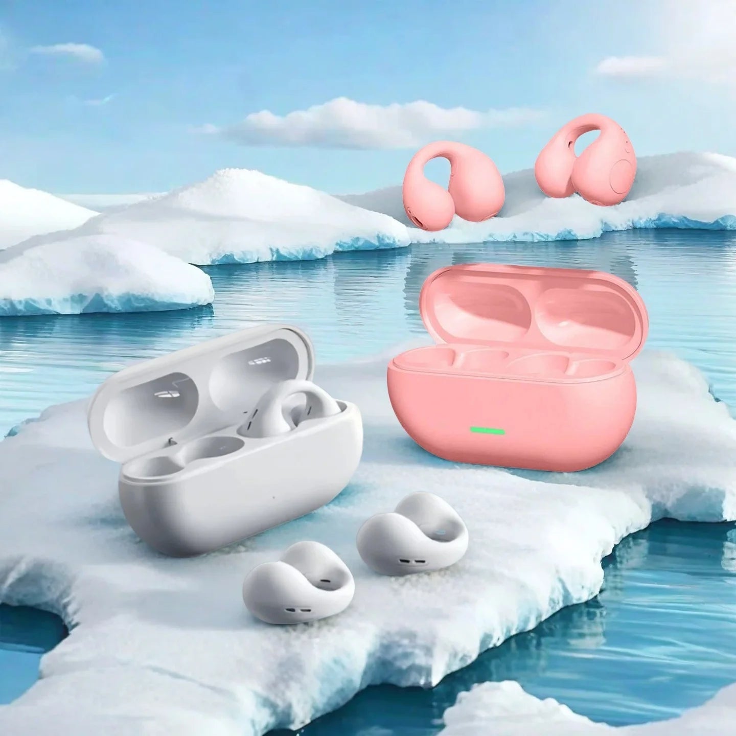 Bluetooth Headset 5.3 Wireless Air Conduction Headphones Clip Ear Music Noise Canceling HD Call Sports Gaming Earphone Oasis Select