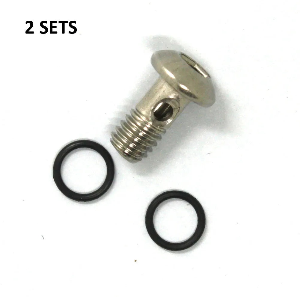 Bicycle Brake Banjo Bolt Bike For-SHIMANO XT M8020 XT M8100/SLX M7100 BRAKE HOSE Screw +Seals Set High Qualitymaterial Oasis Select A