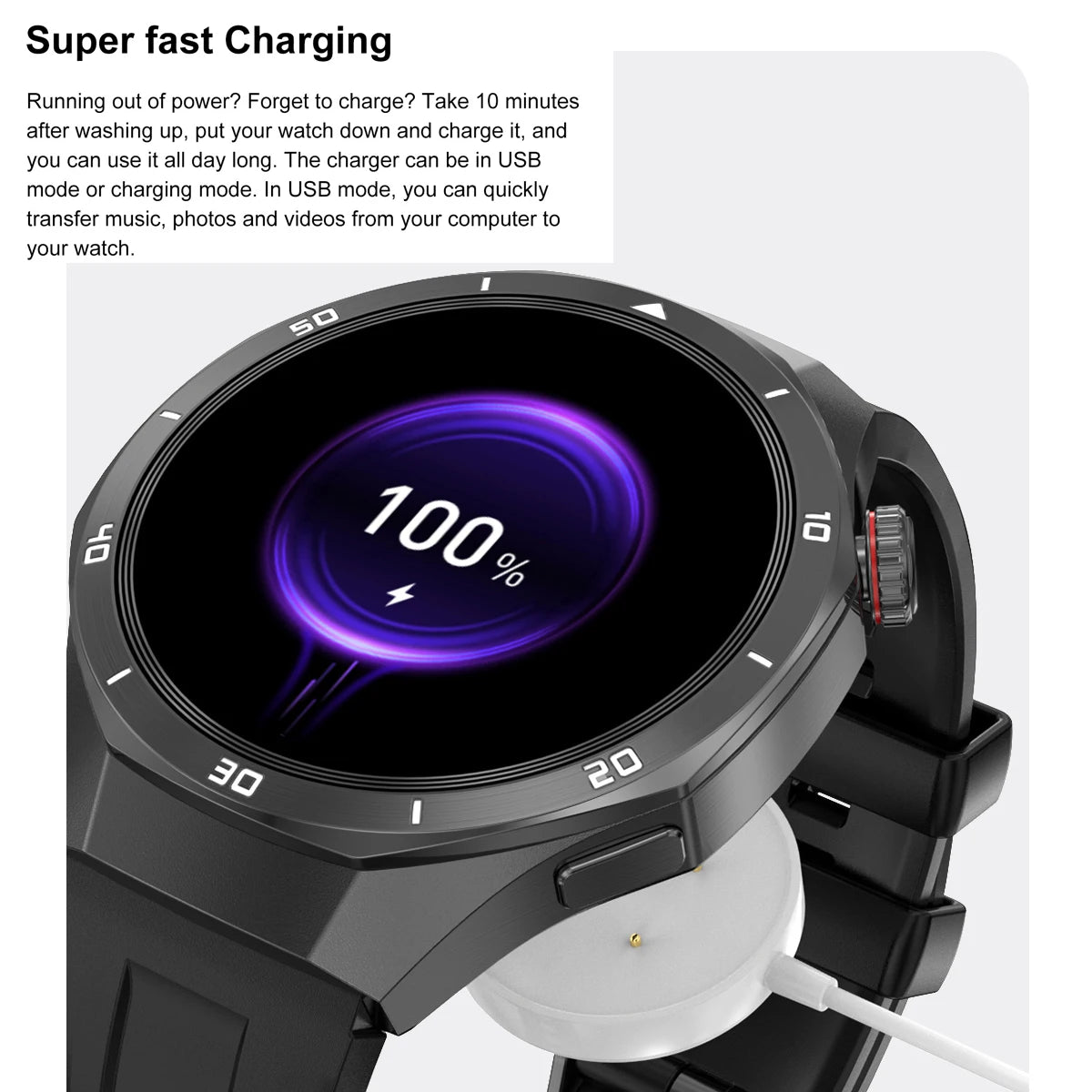 4GB Memory Local Music Playback Smart Watches Blue Tooth Call Sports Fitness NFC Heart Rate Men Women Sound Recording Smartwatch Oasis Select