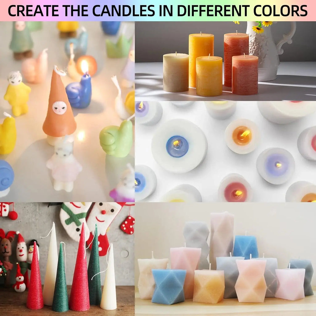 Candle Dye for Candle Making, Wax Color Chips for Wax Melts, Dye for Soy Wax, Beeswax, Paraffin Wax, 16 Colors x 5g Oasis Select
