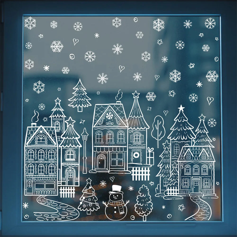 Snowman Christmas Window Clings & Removable Xmas Wall Decals Christmas Window Decals Oasis Select
