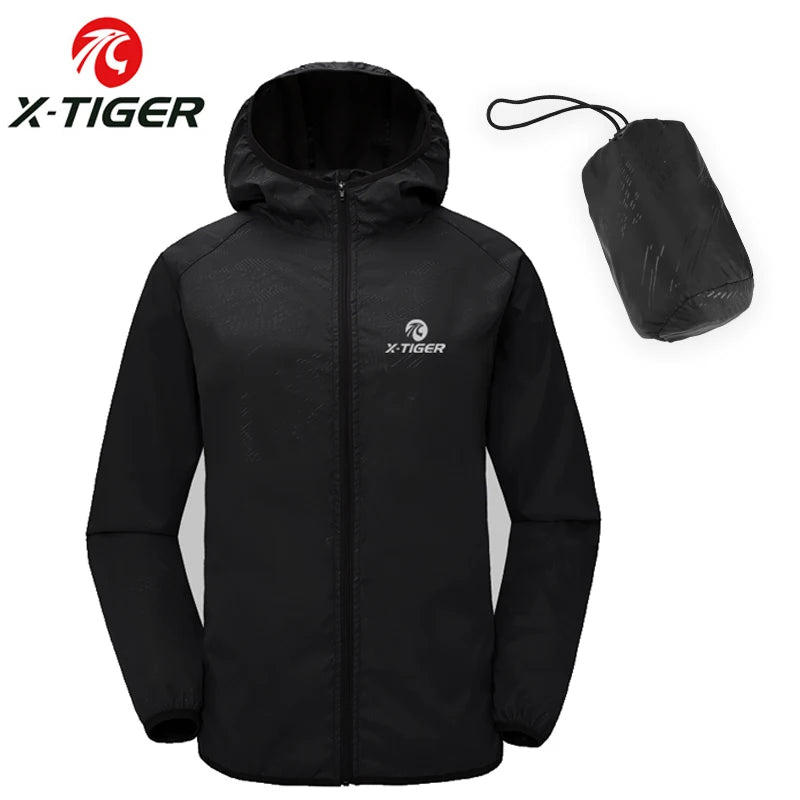 X-TIGER Windproof Reflective Cycling Jersey MTB Bike Bicycle Windcoat Super Light Sunscreen Hiking Jacket Cycling Sports Clothes Oasis Select