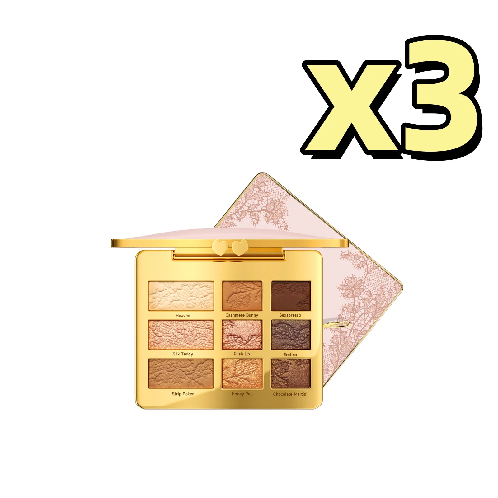 9-Color Eyeshadow Palette – Matte, Shimmer & Glitter Blends Eyeshadow Palette Oasis Select 12g Boxed X 3PCS