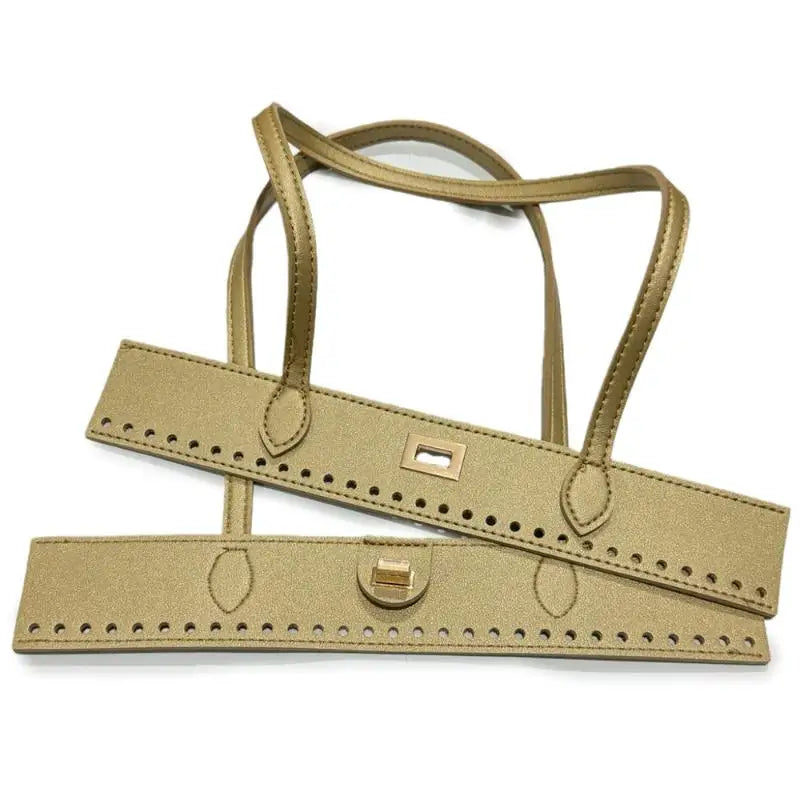 Woven DIY Handbag Double Handles – PU Replacement Bag Straps